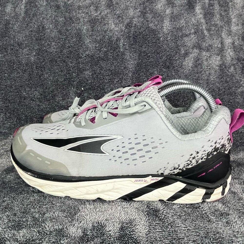 Altra Womens Torin 4 Running Shoes US 8.5 Grey/Purple Zero Drop